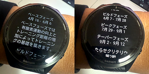 Garminウォッチに表示される